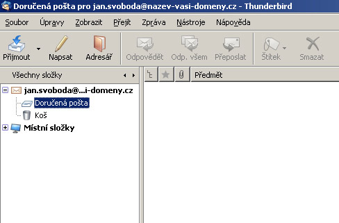 Nastaven� Mozilla Thunderbird