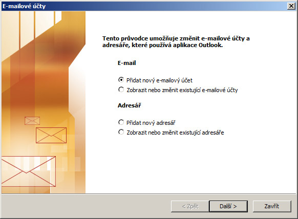 Nastaven� Microsoft Outlook 2003