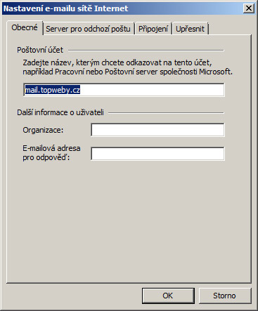 Nastaven� Microsoft Outlook 2003