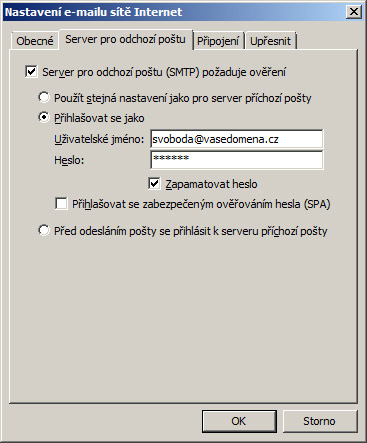 Nastaven� Microsoft Outlook 2003