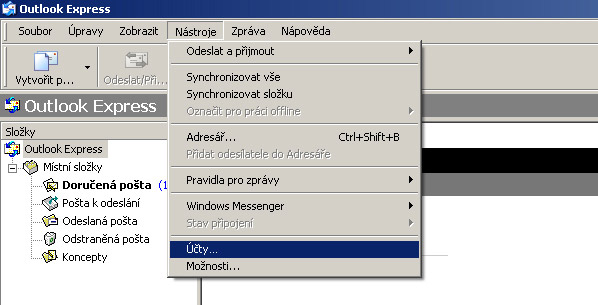 Nastaven� Outlook Express