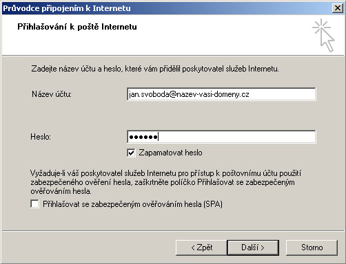 Nastaven� Outlook Express
