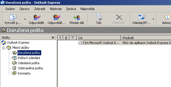 Nastaven� Outlook Express